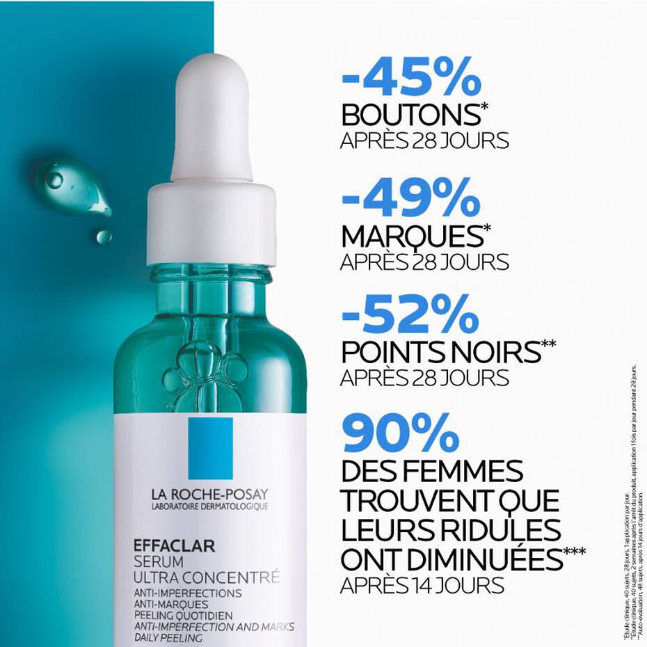 LA ROCHE-POSAY Effaclar Sérum Ultra Concentré 30ml - Peau Pure et Unifiée